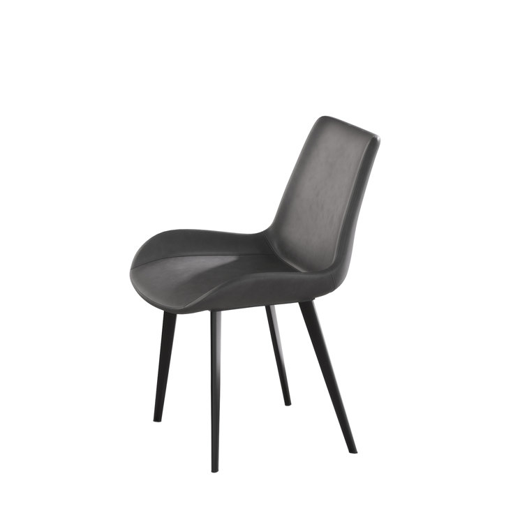 Builddecor Modern Dining Chair Living Room Metal Leg Dining ChairGrey